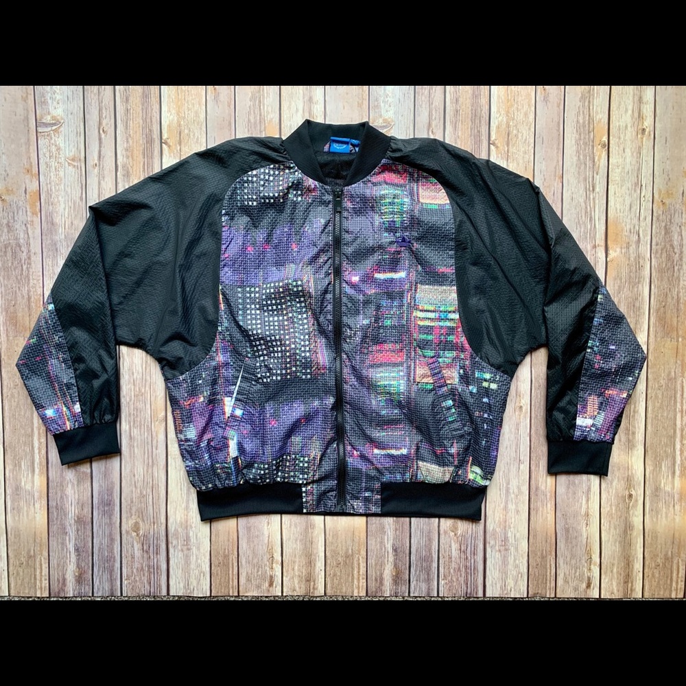 Women’s Adidas multicolor tokyo cityscape bomber
